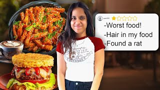 I Ate At The WORST RATED PLACES For 24 Hours 😱 difficult [upl. by Ellehcsar]