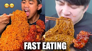 FAST EATING MUKBANGERS 😳Challenge [upl. by Zwiebel373]