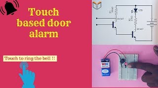 How to make touch based door alarm 🔔  Cool DIY Projects 👍 [upl. by Ahsilad739]