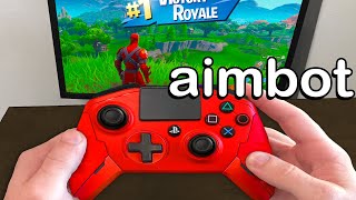 I Hacked a 10 AIMBOT Controller to Cheat in Fortnite [upl. by Aseneg667]