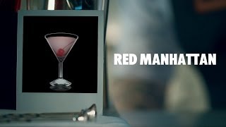 RED MANHATTAN DRINK RECIPE  HOW TO MIX [upl. by Reseta]