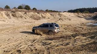 Dacia Duster 4x4 sand drift and some sand offroad [upl. by Ahsennod]