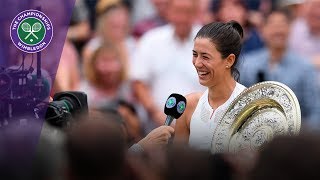 Garbiñe Muguruza Wimbledon 2017 winners interview [upl. by Kaufmann953]