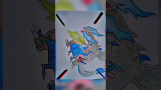 Charizard Y and greninja bond evolve drawing pokemon short [upl. by Yklam]