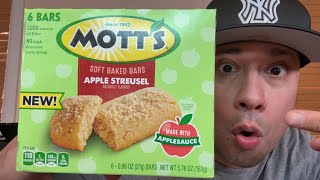 MOTT’S® APPLE STREUSEL SOFT BAKED BARS REVIEW HIT OR MISS YOU ALREADY KNOW [upl. by Anitak387]