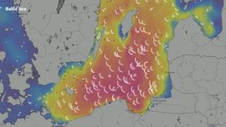 New and unique visualisation of the ocean waves  Ventusky [upl. by Ratep]