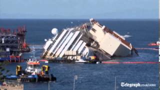 Costa Concordia recovery timelapse footage [upl. by Assirral]