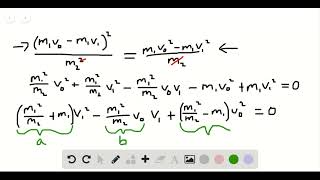 An object of mass moving at speed has a direct elastic collision with a second object of mass that i [upl. by Nahseez]