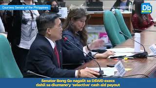 Senator Bong Go at DSWD Secretary Nagsagutan sa Senado [upl. by Marigolda]