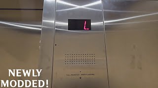 NEWLY MODDED ThyssenKrupp Hydraulic Elevator at Sir James Douglas Elementary School  Vancouver BC [upl. by Einnaffit9]