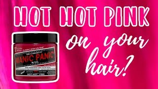 Manic Panic HOT HOT PINK  Hair Level Swatches [upl. by Kelci]