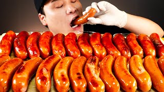 탱탱한 소세지와 불닭소스 듬뿍 소세지 먹방 Spicy sausage 리얼사운드 ASMR MukbangEating Show [upl. by Bathesda]