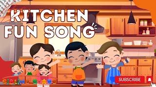 Kitchen Fun Song for Kids  Cooking and Learning in the Kitchen youtube [upl. by Karsten]