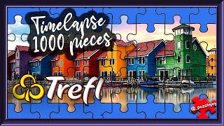 Groningen Netherlands  Panorama Jigsaw Puzzle Timelapse  Trefl 1000 pieces 🧩 puzzletimelapse [upl. by Eivad]