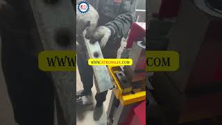 Working Effect of Punching and Shearing Machine for Angle Steel [upl. by Nauqat]