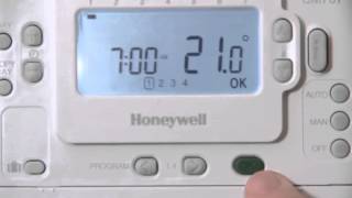 Video Honeywell thermostats program setting [upl. by Schonthal]