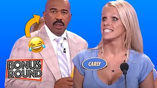 Steve Harvey Is SPEECHLESS Funniest Family Feud Round EVER [upl. by Ipoillak]