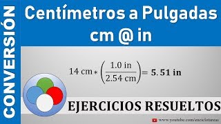 Centímetros a Pulgadas cm a in [upl. by Lleryd]