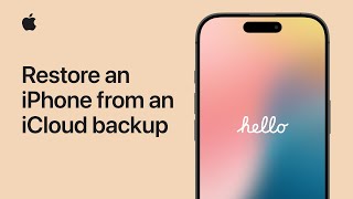 How to restore your iPhone from an iCloud backup  Apple Support [upl. by Applegate583]