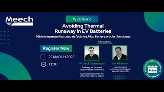 Webinar  Thermal runaway in EV Batteries [upl. by Yantruoc]