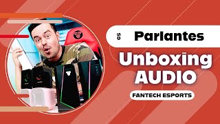 Review parlantes Fantech GS202 GS203 GS204 y BS150 en español  Unboxing oficial y prueba sonido [upl. by Noswad]