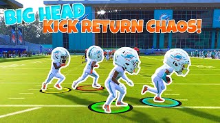 Madden 24 BIG HEAD Kick Return Chaos [upl. by Kolodgie225]