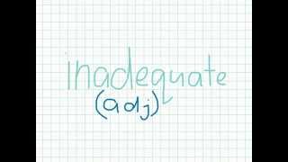 quotinadequatequot definition with examples [upl. by Trebliw]