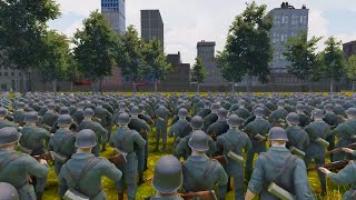 Can 2000 WW2 German Soldiers Stop 20000 Zombies  Ultimate Epic Battle Simulator 2 [upl. by Elleiad]