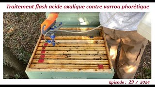 Traitement flash acide oxalique contre varroa phorétiquelesabeillesdefred07apicultureabeilles [upl. by Briggs]