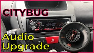 Dikke audio upgrade in de Peugeot 107 Nieuwe JBL speakers en Pioneer radio voor Aygo en C1 Citybug [upl. by Cerell]