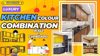 kitchen colour combination for cupboard and walls  Kitchen Cabinet Color Ideas Modern Kitchen Color [upl. by Grata]