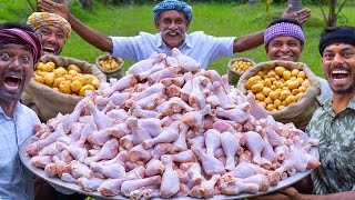 POTATO CHICKEN  Aloo Chicken  One Pan Chicken and Potatoes Recipe Cooking in Underground Baking [upl. by Hsiri924]