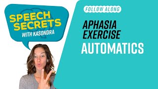 Aphasia Speech Therapy at Home  Automatics [upl. by Ronym702]