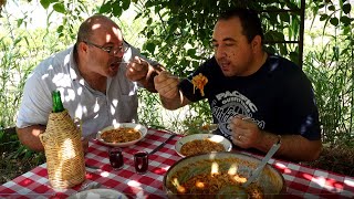 La tavolata dei Calabresi di 50 anni fa  Facciamo Tagliatelle e Fagioli all aperto [upl. by Sevart]