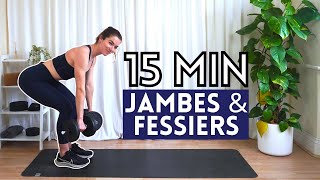 15min Jambes Et Fessiers Sans Utiliser Les Genoux Avec Haltères [upl. by Dhiman678]