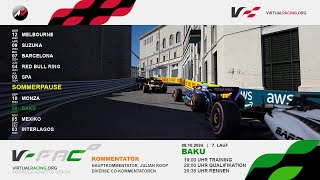 Assetto Corsa  FAC XI 2024  Lauf 7  Baku  virtualracingorg [upl. by Demy]