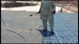 How to apply Bitumen Waterproofing Membrane and Bitumen Primer  Practical Site Video [upl. by Ateinotna768]