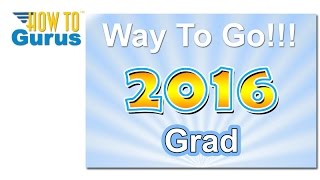 How You Can Make a Text Style Graduation Card in Photoshop Elements [upl. by Ahsiekam84]