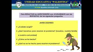 PROYECTO DE GRADO  ANTECEDENTES [upl. by Ilene]