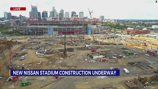 Watch the Nissan Stadium construction progress online with live camera [upl. by Ahsetan434]