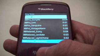 Blackberry Curve 8130 Ring Tones Review [upl. by Enilesoj35]