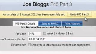 BrightPay Payroll Software UKNew Employees  P45 Part 3 and P46 [upl. by Neit]