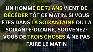 Un homme de 71 ans est décédé ce matin  Que pouvonsnous en apprendre [upl. by Ylreveb679]