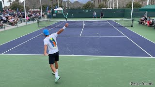 Lorenzo Musetti amp Karen Khachanov  2024 IW Practice Match Highlights [upl. by Xyno]