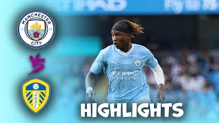 Man City v Leeds United  U18 Premier League  Highlights 17082024 [upl. by Nahtahoj]