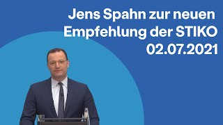 Jens Spahn zur neuen Empfehlung der STIKO [upl. by Henriques]