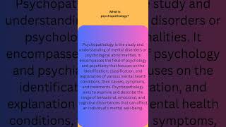 Psychopathology [upl. by Norha43]