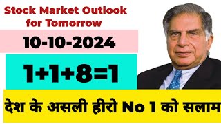 Stock Market Outlook for Tomorrow  11 October 24 by CA Ravinder Vats [upl. by Atoel]