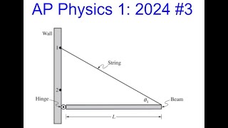 AP Physics 1 2024 FRQ Problem 3 Static Equilibrium QQT [upl. by Helenka222]