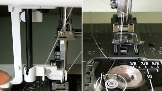 How to thread a sewing machine  Janome 525S [upl. by Rosenzweig]